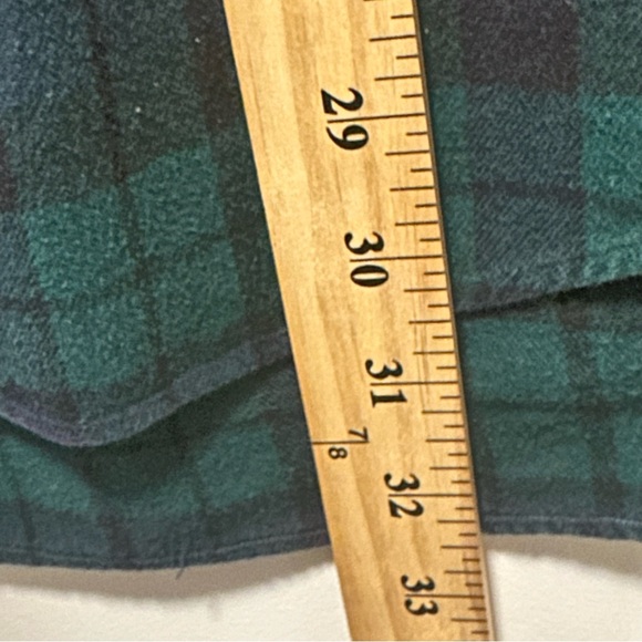 Vintage Ralph Lauren Mens Blaire Plaid Shirt Large Cotton L/S Preppy Green Blue - Picture 4 of 10